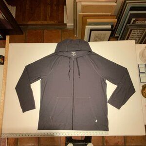 Rhône Full Zip Performance Hoodie XL Gray Athletic Tech Jacket